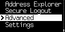 advanced menu